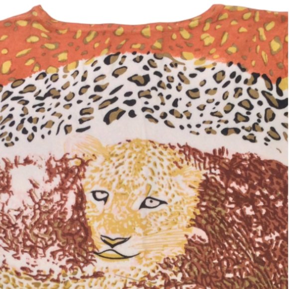 Frank Lyman Design Leopard Graphic Print Long Sleeved T-Shirt M - Picture 4 of 6